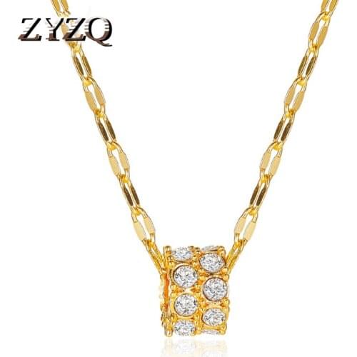 ZYZQ Korean Style Small Waist Necklace Commuter Style Geometric Pendant Clavicle Chain For Women