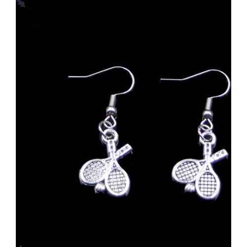 Fashion Handmade Simple Design 18*14mm Tennis Racket Drop Earrings For Women Gift Fashion Jewelry Cute Small Object