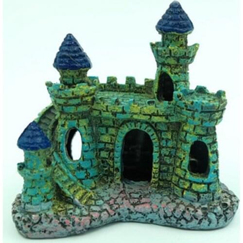 1Pcs Aquarium Fish Tank Resin Castle Villa Landscaping Artificial Decor Ornament Fish Tank Aquarium Accessories Decoration