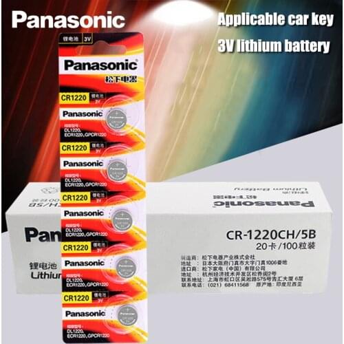 100pcs Original Panasonic CR1220 Button Cell Batteries CR 1220 3V Lithium Coin Battery BR1220 DL1220 ECR1220 LM1220