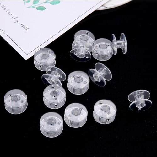 15Pcs Transparent Bobbins Spool Sewing Bobbins Spool Plastic Empty Bobbins For Home Sewing Accessories 2518p