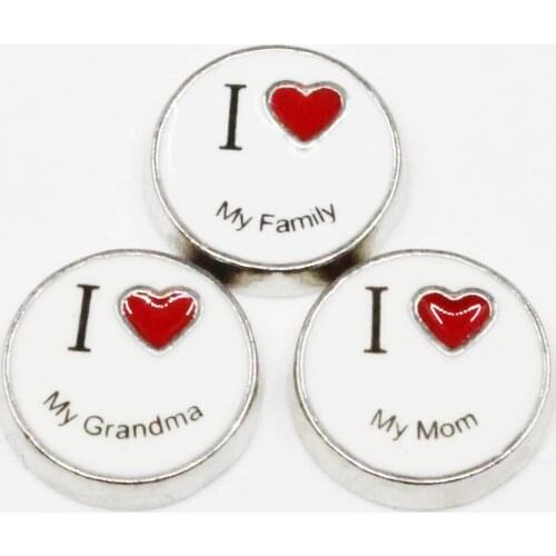 20pcs/lot My Family Floating Grandma Mom Charms For Glass Lockets Memory Charms Pendants Jewelry