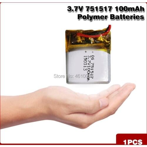 3.7V Lithium Polymer Battery 751517 100mah For Cheerson CX-10 cx10 CX12 JJ810 JJ820 V646 V676 RC Helicopter/RC quadcopter