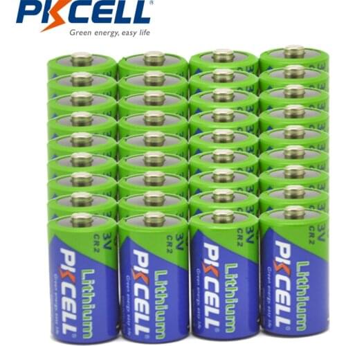 36pcs PKCELL 3V CR2 Lithium Battery Primary Battery CR2 Camera Photo Battery