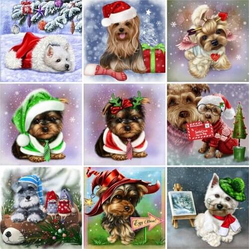 Evershine 5D DIY Diamond Embroidery Full Square Dog Diamond Painting Animal Picture Rhinestones Christmas Gift Home Decoration