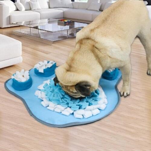 Sniffing Blanket Bone Paw Design Choking-proof Flannel Dog Training Snuffle Mat for Puppy Dog Supplies Products