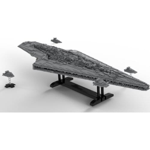 Technology small particle building block MOC Empire space super destroyer DIY assembled toy children education gift model