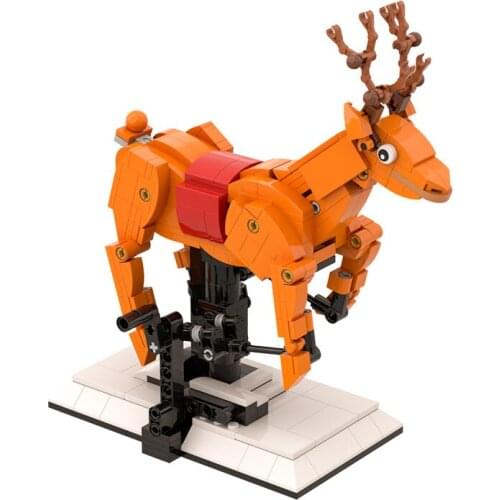 MOC Christmas Citys Gifts Box Xmas Tree Elk Snowmobile Building Blocks Toys for Children idea DIY Toy Christmas Elk Parts