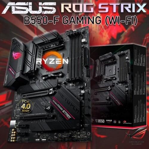 Asus ROG STRIX B550-F GAMING (WI-FI) Motherboard Socket AM4 3rd-Gen AMD Ryzen DDR4 128GB PCI-E 4.0 Overlocking B550 Placa-Mãe