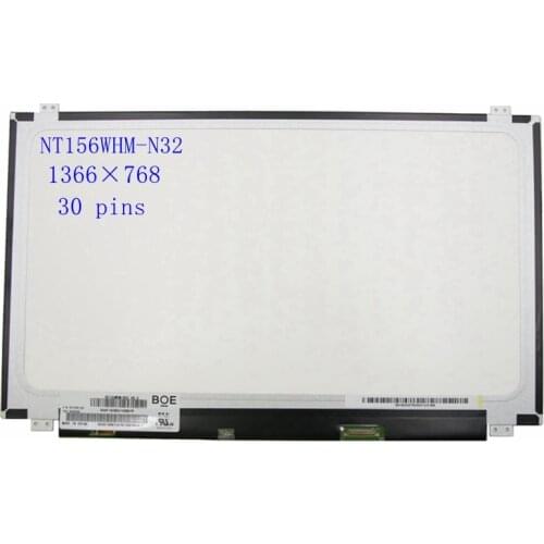 Matrix for Laptop 15.6"slim 30Pin HD 1366X768 NT156WHM-N32 V8.0 NT156WHM-N32 B156XTN07.0 N156BGA-EB2 Led Lcd Display Screen