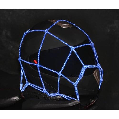 Motorcycle luggage net helmet sundry net bag fuel tank net bag strap elastic net bag rear night reflective net rope