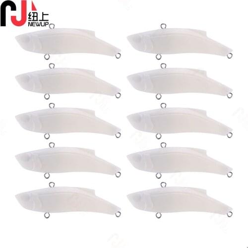 10pcs Unpainted Fishing Lure Body Plastic VIB Hardbait Fishing Wobbler Aritificial bait 9cm28g Blank lures
