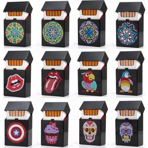 NicHome DIY Special Diamond Painting Cigarette Case Jewelry Box Rhinestone Embroidery Crystal Bead Storage Case Card Container