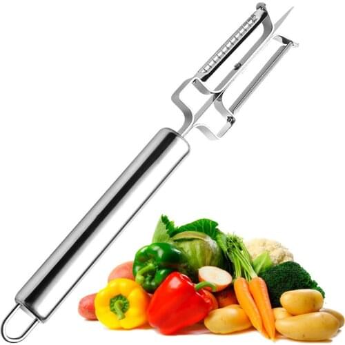 Vegetable Peeler, Swivel Peeler, Stainless Steel with Peeling Blade, Julienne Blade and Potato Eye Remover-3 in 1 Zester Grater