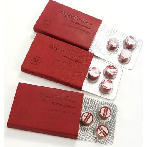 Xmlivet 14MM 3pcs/lot Original 8layers wine red Professional Cue Tips in S/M/H Billiard Pool cue tips Alpha one