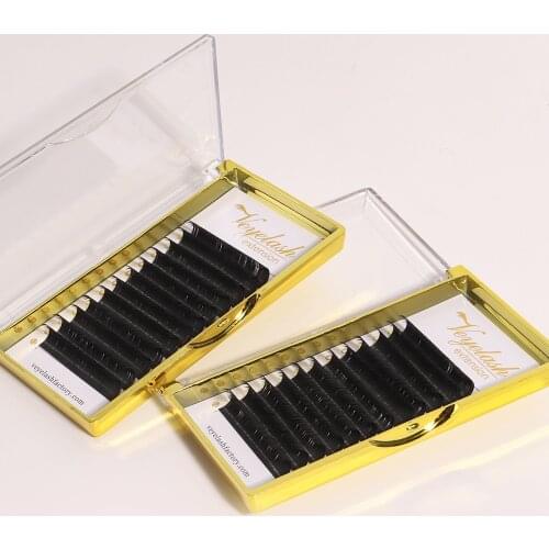 VLASH Customize Private Logo Golden Box Eyelash Extensions Individual Classic Comfortable and Stable Curl Lashes for Makeup