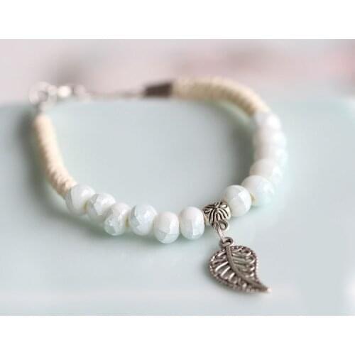 DIY Boondoggle Handmade Ceramic Bracelets Beads Womens Jewelry Wholesale Drop Shipping #1622