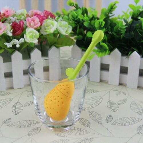 Silicone Tea Strainer Interesting Life Partner Cute Mister Teapot Pear Shape People Tea Infuser Filter Brewing Making Teapot