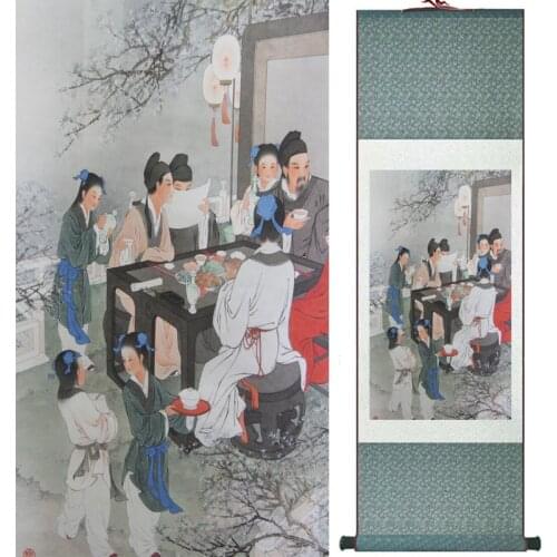 Traditional Chinese art painting Silk scroll painting Chinese wash paintingPrinted painting LTW2017120513