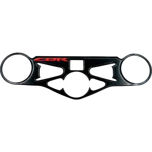 Motorcycle 3D Triple Tree Carbon Fiber Decals Top Clamp Upper Front End Protector Stickers For Honda CBR1000RR CBR 1000 RR 08-11