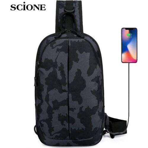 USB Chest Bag Sing Hiking Backpack Military Bag Tactical Men Army Bags Camouflage Shoulder Fishing Travel Camping Army Bag XA11A
