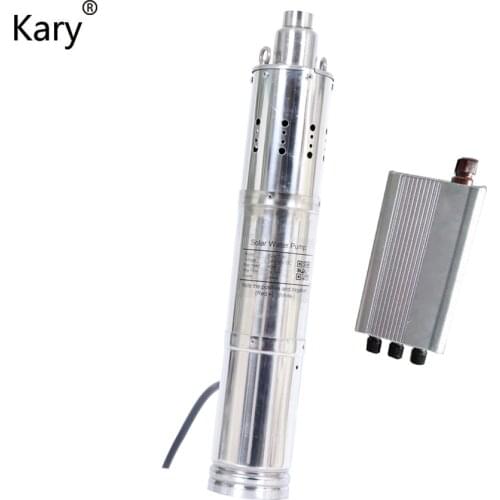 Kary 24 volt dc water pump max lift 20m 3m3/h brushless pump,submersible pumps water with external MPPT controller