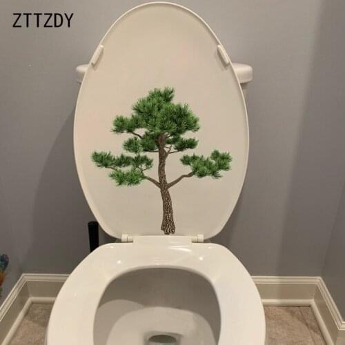 ZTTZDY 23.1×23.8CM Pine Classical Art Room Wall Stickers Personality WC Toilet Decor Accessories T6-0081