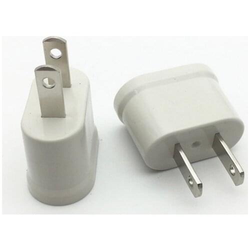 10PCS US USA EU EURO Europe Travel Power Plug Adapter Charger Converter USA converter White 250V 10A