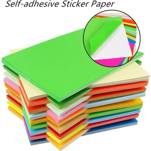 100Pcs Self-adhesive Sticker Label A4 Label Sticker Matte Surface paper For Self-adhesive printing paper