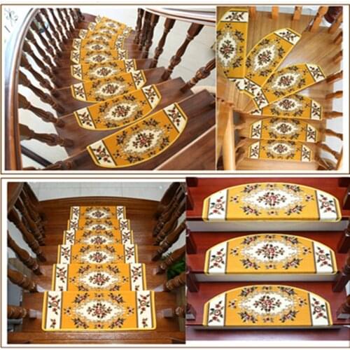 13 pieces/sets of non-slip rubber-free carpet stair step mats stair stairs carpet stairs protective cover home decoration