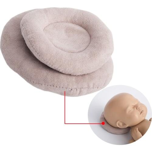 2pcs Round Shape Newborn Baby Photography Props Pillows Baby Head Positionor Super Soft Mat Baby Photography Assistance Pillows