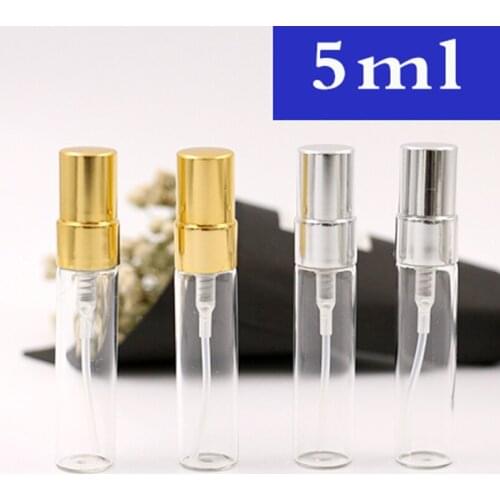 6 pcs 5ml glass sample empty perfum bottle with aluminum cap essential oil bottle perfume bottles