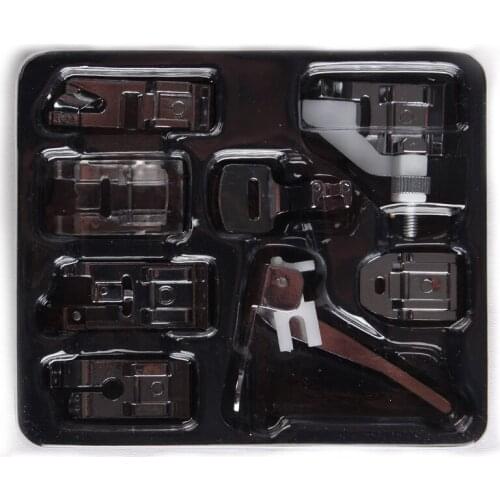 8PCS Sewing knitting crochet Domestic Machine Braiding Blind Stitch Darning Presser Foot Feet Kit Set For Brother Singer Janom