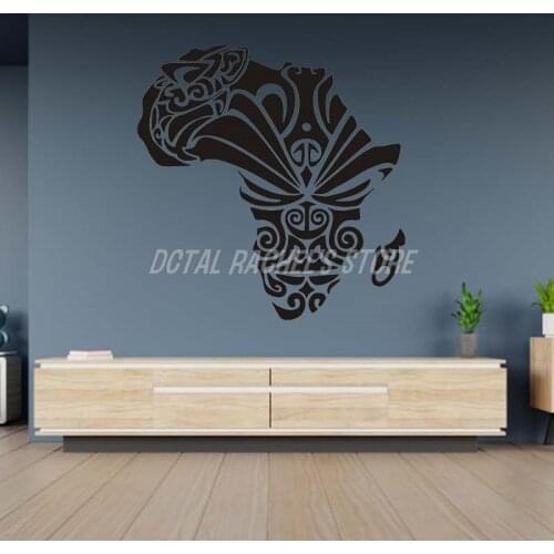 Africa Tatoo Mask Tribe Man Wall Decal Vinyl Decor Home Decoration Room Stickers Fallen Warriors DeepSoul