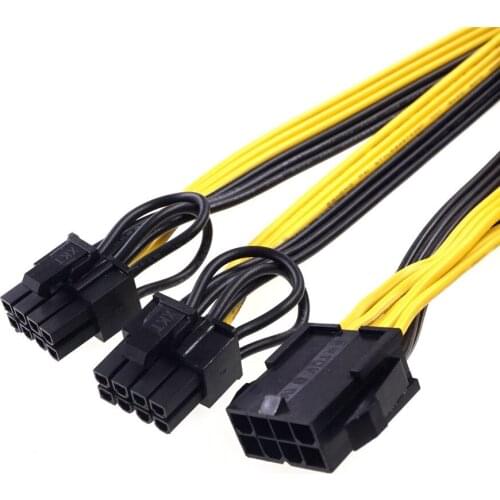 ATX PSU CPU EPS12V 8 Pin to PCI-E 8(6+2) pin Graphics Card Splitter 18AWG extention Power Cable Adapter 20 cm
