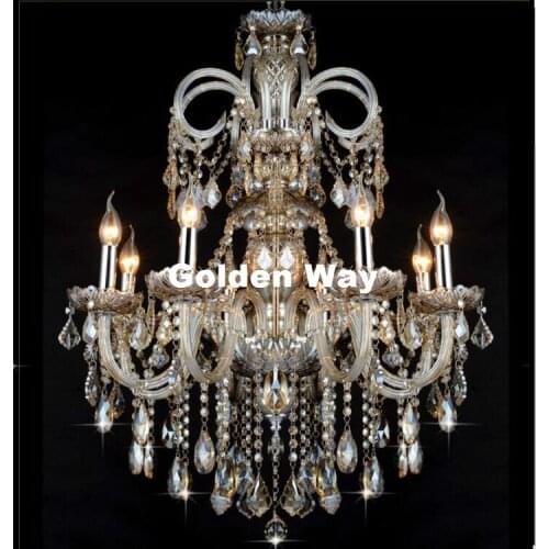 Free Shipping Cognac Chandelier Crystal Glass Lighting Fixtures Hotel Crystal Lighting Lamp Staircase AC Long Chandelier Light