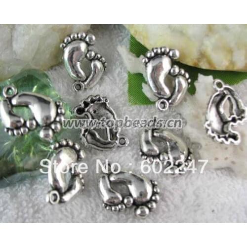 Free Shipping Tibetan Silver Foot Charms, Tibetan Charms Wholesales