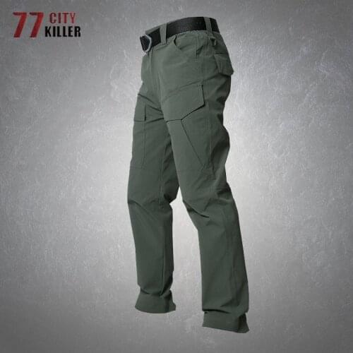 Tactical Cargo Pants Men Summer Thin Quick Dry Multi-pocket Trousers Male Outdoor Commuter Training Casual Military Pants Mens