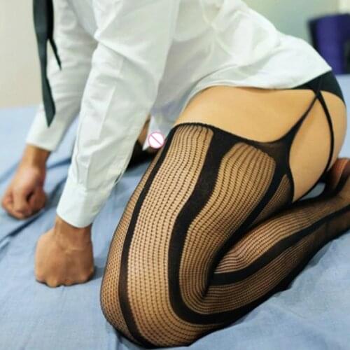 European Mens Open Crotch Tights American Collants Man Fishnet Body Stockings Mens One-piece Crotchless Pantyhose Dropshipping