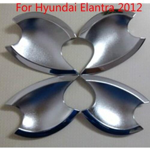 ABS Chrome Door Handle Bowl Door handle Protective covering Cover Trim For 2012 Hyundai Elantra Car-styling