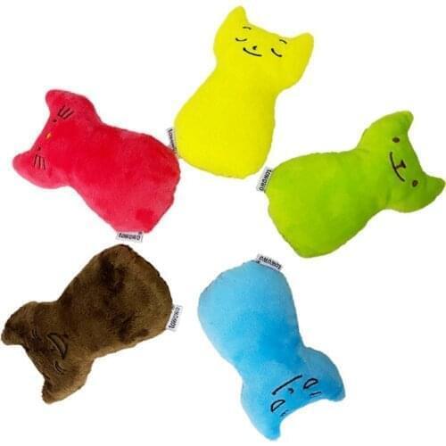 Cat Interactive Toy Plush Kitten Toy Cartoon Animal Shape Cat Chew Toy Kitten Catnip Toy Pet Training Toy For Cats Pet Supplies