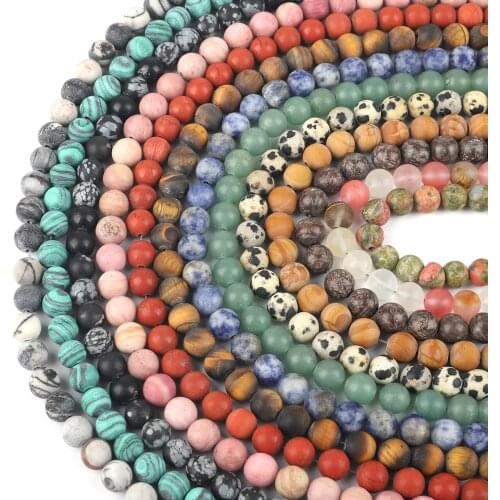 HOT Multiple Styles 4 6 8 10MM Gorgeous Frosted Amazon Rose Pink Quartz Loose Stone Beads For DIY Handmade Bracelet Jewelry