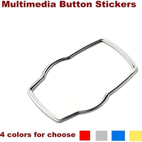 New Car Multimedia Button Decoration Stickers For BMW X1 X3 X5 X6 E70 E83 E90 E91 F15 F16 F20 F21 F30 F10 Car Accessories