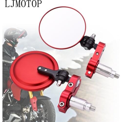 Newest For Honda CB190R forza 300 CB400 SF CBR650 R GROM MSX125 7/8" 22mm Universal Motorcycle Rearview Mirrors Handle Bar End