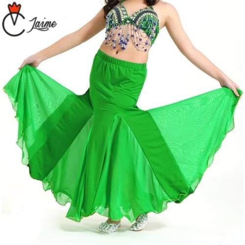 8-15 Years Children Dance Kids Belly Dancing Clothes Long Skirts Fishtail Skirt Professional Belly Dance Skirt for Girls