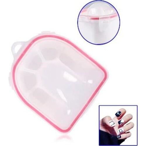 Plastic Thicken Nail Polish Remover Soaker Bowl Manicure Nail Art Gel Polish Remove Soak Tool Separate Fingers Soak Off Bowl