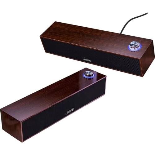 Wired Bluetooth 5.0 Speaker Music Portable Long Wooden Mini Plug and Play Musibaby for Sport Golf Cart Phones Computers