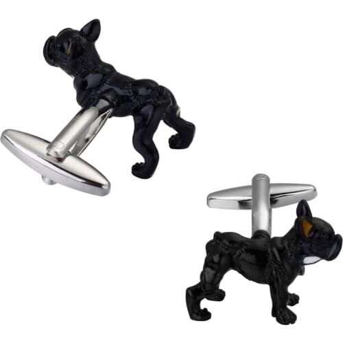 Luxury shirt Black Dog cufflink for mens Brand cuff buttons cuff links High Quality abotoaduras Jewelry 3 pair pack sale