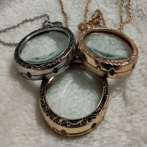 Retail & Wholesale New Vintage Quality Gold Round Glass Magnifier Magnifying glasses Monocle DIY sewing needlework