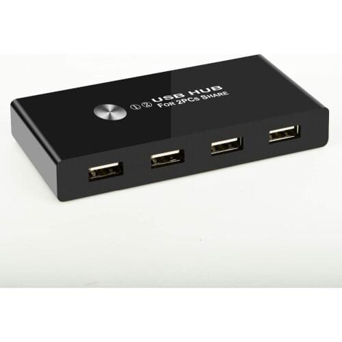 USB Hub,4 Port USB 2.0 Portable Data Hub with One-Button Swapping Applicable cable
